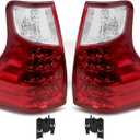 81550-WY040 Tail Lights w/Sport Design Compatible with GX460 4.6 L V8 2017 2018 2019 2020 2021 Rear Brake Lamp Taillights 81560-WY030