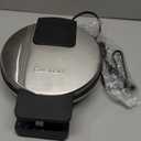 Cuisinart Waffle Maker, 1250W Round Classic Waffle Iron, 5Setting Adjustable Browning Control, WMRCANAS, Brushed Stainless