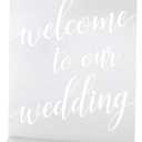 Lillian Rose Clear Acrylic Welcome to Our Wedding Sign, 0.25x18x14