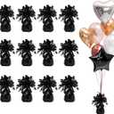 12 Pack Black Balloon Weights, 6oz Heavy Duty Balloon Weights for Helium Balloons, Decorative Anchor for Graduation Party Decorations 2026, Birthday, Wedding, Anniversary Table Decor