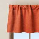 WOSIBO 2 Pack Blackout Window Valance Burlap Tan Rod Pocket Farmhouse Style Window Treatment Decor Curtains for Kitchen Bathroom Living Room 16" x 56" (Orange)