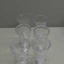 Cheardia 6 Pack Plastic Milkshake Glasses, 13.5 oz Old Fashioned Soda Glass Footed Ice Cream Cups, Clear Pina Colada Fountain Glasses Milkshake Cups for Sundae, Juice, Tropical Drinks, Party