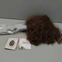 Mens Long Brown Cosplay Wigs with Fake Beard Set for Men Cosplay Party Costume Wigs (Burgundy)