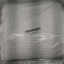 Extra Long Waffle Shower Curtain - White Cotton Texture Fabric Heavyweight Shower Curtain for Bathroom,72Wx84L