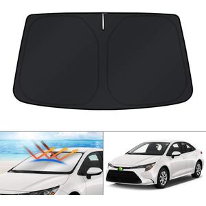 KUST Windshield Sun Shade for 2020-2024 2025 Toyota Corolla (Not for Corolla Cross) Custom Fit Sunshade Accessories Sun Protector Foldable Block UV Rays Keep Cooler
