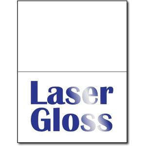 Half Fold Greeting Cards, Laser Gloss - 100 Cards