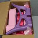 Toddler Vanity Magic Makeup Set Table & Chair Girl Toy Automatically Mirror with Music Light Pink Toys for 2 3 4 Year Old Girl Hair Salon Pretend Play Princess Dress Up Playset Valentine Gift age 3-5