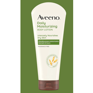 Aveeno Daily Moisturizing Body Lotion, Gentle Lotion Nourishes Dry Skin With Moisture, Soothing Prebiotic Oat, Fragrance-Free, Non-Comedogenic, Travel-Size, Pack of Three, 2 x 2.5 fl. Oz