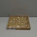 MECCANIXITY 25Pcs Glass Christmas Ornaments Gold Christmas Tree Decorations 1-1.5inch Vintage Christmas Tree Ornaments for Christmas Tree, Halloween, Event and Wedding