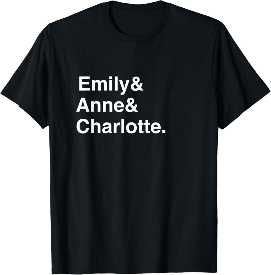 Emily Bronte Charlotte Bronte T-Shirt Bronte Sisters Shirt, S