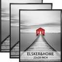 ELSKER&HOME 22x28 Frame, Poster Picture Frames 1 Pack Black for Horizontal or Vertical Wall Mounting, Sturdy and Scratch-proof