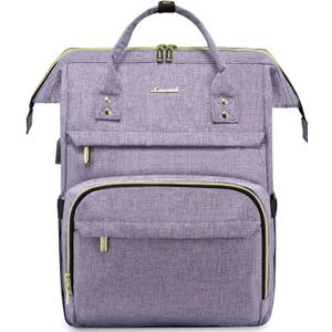 LOVEVOOK College Laptop Backpack, 15.6 Inch Travel Backpack for College, Waterproof Work Backpack Woman for Teacher Nurse Anti-theft Travel Back Pack, Gifts for Women, Purple