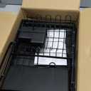 2-Tier Dish Drying Rack for Kitchen Counter - Large Collapsible Dish Rack with Drainboard, Rustproof & Non-Slip Design, Space Saving Dishwasher Rack Dish Drainer -Black