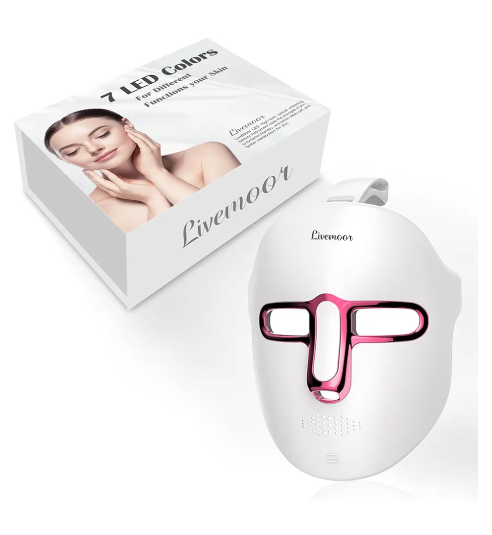 Red Light Therapy for Face, Led Face Mask Light Therapy, Anti-Aging Infrared Therapy for Wrinkles, Fine Lines, 7-1 Colors LED Facial Skin Care Mask