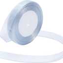 Dusty Blue Ribbon for Gift Wrapping 5/8 inch Sheer Organza Ribbon for Flower Bouquet Tulle Chiffon Ribbons for Wedding Invitations Christmas Decorations Crafts 50 Yards