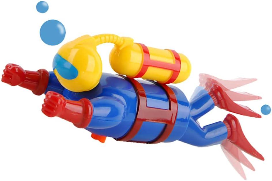 Wind-Up Diver Bath Toy for Toddlers Clockwork Powered Swimming & Diving Frogman, Battery-Free Bathtub/ Pool Water Toy, BPA-Free Safe STEM Gift for Kids