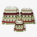 PATPAT Christmas Sweater Family Set Long Sleeve Knit Sweater Holiday Xmas Knitted Pullover (M)