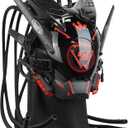 LED Mask for Adults, Futuristic Punk Mask Helmet with Flame Braid - Perfect for DJ Raves, Sci-Fi Cosplay, Halloween Parties & Themed Events