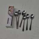SANTUO Stainless Steel Teaspoon,Stainless Steel Silverware set of 6,Mirror Polished & Dishwasher Safe