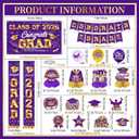 Graduation Decorations 2026 Purple and Gold Graduation Party Decor Set include Congrats Grad Banner Backdrop Class of 2026 Balloons Party Supplies