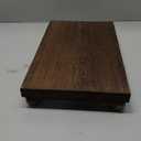 Amyhill Wood Pedestal Stand Kitchen Soap Tray Farmhouse Wooden Riser Stand for Kitchen Bathroom Counter Table Decor Plant Candle Vases Display(Classic,Dark Brown,12 x 7 Inch)