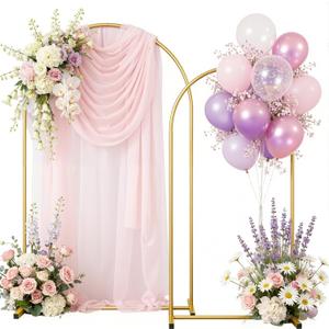 Metal Arch Backdrop Stand 6.5 + 7.2FT, Wedding Arch Stand