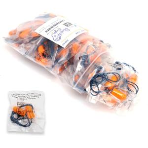 Metal Detectable Foam Earplugs 100 Pair - NRR 32dB with Detectable String - Noise Cancelling, Sound Blocking, Disposable, Corded Earplugs Bulk for Food Services, Industry, Pharmaceutical, Pulp & Paper