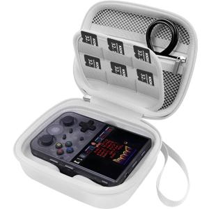 BliFulde Carrying Case for RG353V/ RG353VS Handheld Game Console, Custom-Insert Handheld Emulator Retro Game Holder Organizer, Portable Game Player Storage Bag (Case Only) (White)