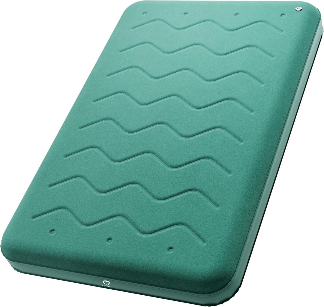 QPAU Twin Size Air Mattress Camping Pad  9 Thick R810 Insulated Inflatable Mattress with Foam Comfort & Foot Pump, Twin Air Mattress for Camping, Road Trips, and Home Guests (Full Size)