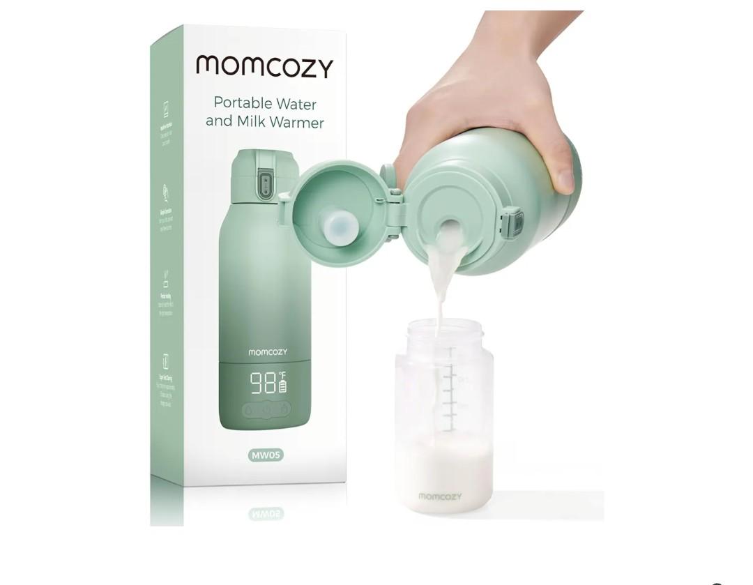 Momcozy Portable Milk Warmer for Travel – Dual Heating Modes for Breast Milk & Water, Portable Bottle Warmer with Fast Heating & Long Battery Life, 17 Ounces Large Capacity to Meet Your All-Day Needs