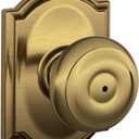 SCHLAGE F40 GEO 609 CAM Camelot Collection Georgian Privacy Knob, Antique Brass