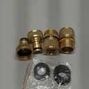 HQMPC Garden Hose Quick Connect Solid Brass Quick Connector Garden Hose Fitting Water Hose Connectors 3/4 inch GHT (2SETS)