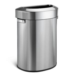 Home Zone Living 18 Gallon Commercial Trash Can with Removable Open Top Lid