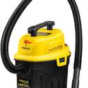 STANLEY 3 Gallon Wet Dry Vacuum, 3 Peak HP Poly 2 in 1 Shop Vac with Powerful Suction, Portable Shop Vacuum Car Vacuum W/ 3 Horsepower Motor for Auto Detailing, Tight Space Garage,Van,Vehicle