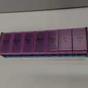 Extra Large Pill Organizer- XXL Pill Box 7 Day - Weekly Pill Organizer with AM PM Large Compartments Big Pill Case for Supplements Jumbo Pill Holder for Vitamins Huge Medicine Organizer 2 Times a Day (Purple/Blue)