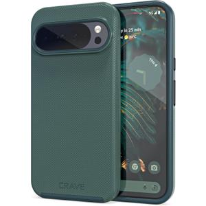 Crave Case for Google Pixel 10 Pro XL (6.8)  Dual-Layer Shockproof Protection, Textured Grip, Wireless Charging Compatible, Forest Green