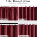 RYB HOME Christmas Red Velvet Curtain Panels for Living Room Bedroom, Heavy Duty Thermal Insulated Room Darkening Floor-Length Velvet Drapes with Hook Belt, 52" W x L84 L, 2 Panels Set