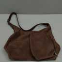 Suede Slouchy Hobo Bag for Women Chocolate Tote Handbag Large Retro Suede Shoulder Purse for Travel Shopping Work