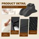 Memory Foam Wedge Pillow for Intimacy Couples, Ergonomic Support Pillow | 27 Angled Sweet Spot Positioning Pillow for Reading, Sleeping, Back Support, Neck & Waist Comfort, Washable Removable Cover, Black