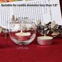 PINIWON 12pcs Clear Glass Tealight Candle Holder, Round Votive Candle Holders, Small Bowl Candle Holder Bulk for Wedding Table Centerpieces Home Decor