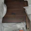 FANATU Wooden Step Stool, 9in One Step Stool for Adults, Wooden Beside Step Platform with 550 Load Capacity, Heavy Duty/Portable/Nonslip/Durable Construction Safe Step Support for Bedroom/Home Kitchen (Rich Walnut)