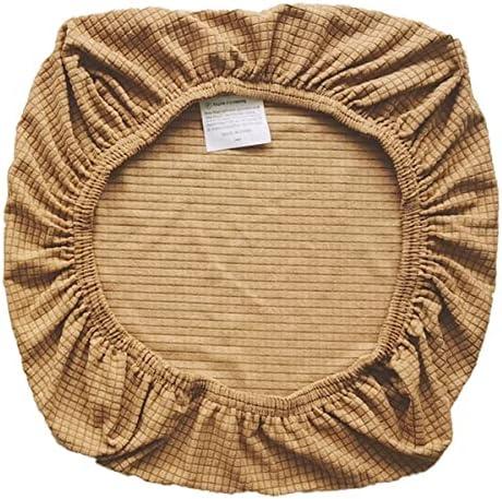 HACLEN Soft Stretch Office Seat Cover Washable Desk Chair Cover fit for Office Computer Chairs, Dining Room Chairs, Bar Wedding Party -Khaki