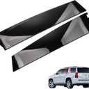 Dasbecan 926-245 Rear Door Applique Molding Window Trim Rearward Compatible with Chevrolet Chevy Tahoe Cadillac Escalade GMC Yukon 2015-2018, Left and Right Gloss Black Panel Replaces 926-246