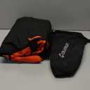 Motorcycle Rain Suit - Waterproof Jacket & Pants for Men & Women, Lightweight Nylon, Reflective, Multi-purpose for Riding, Fishing, Golf, Hunting, Camping (Large, Black Orange)