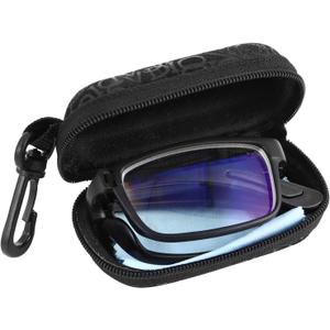 EXCEART Portable Folding Reading Glasses with Protective Case Unisex Myopia Eyewear for Reading Crafts Hobbies 5.51X1.37X0.59 Inch