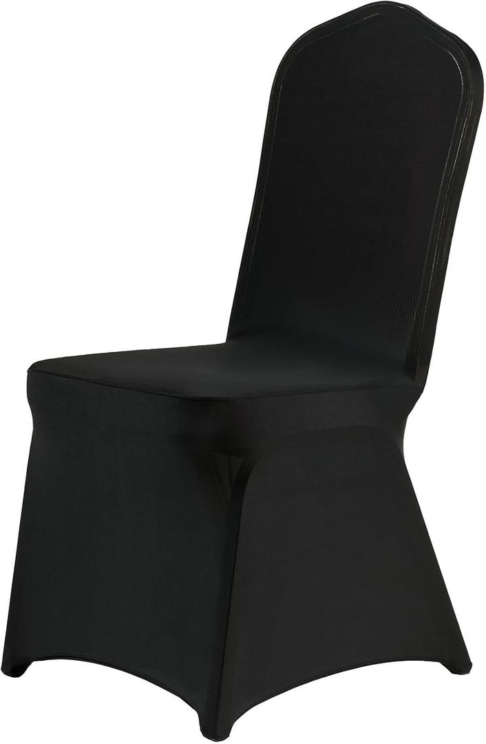VidaFete Classic Series 140GSM 30PCS Spandex Dining Chair Cover,Black