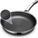OATOFP Non Stick Frying Pans 12 inch, Hybrid Frying Skillets Nonstick, Stainless Steel Braiser Pans, Dishwasher and Oven-Safe Chef Pan, Induction Compatible Cooking Pan, Upgraded Design, Quiche Pans
