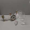 Bathroom Light Fixtures, 3-Light Brushed Gold Vanity Light, Gold Bathroom Lights Over Mirror with Clear Glass Shade, Wall Sconces for Mirror Bedroom Living Room Hallway