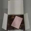 UNIQOOO 20 Pack Place Card Holders | Rustic Walnut Wood Escort Cards Display Stands | Table Number Sign and Photo Stand | Perfect for Retail Shop, Cafe, Home, Wedding, Dinner Party Events Decoration