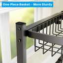 SNSLXH 4 Baskets 2-Tier Over The Sink Dish Drying Rack, 26.57"-35", Large Sink Rack for Kitchen, Extensible and Adjustable, Saving Kitchen Space